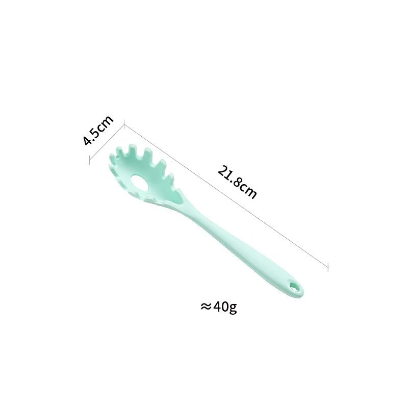 HULIANFU Silicone Pasta Noodle Spoon Pasta Scoop Colander Noodle Spaghetti Ladle Slot Spoon Heat-Resistant Tableware Kitchen Gadget - Deanwangkt