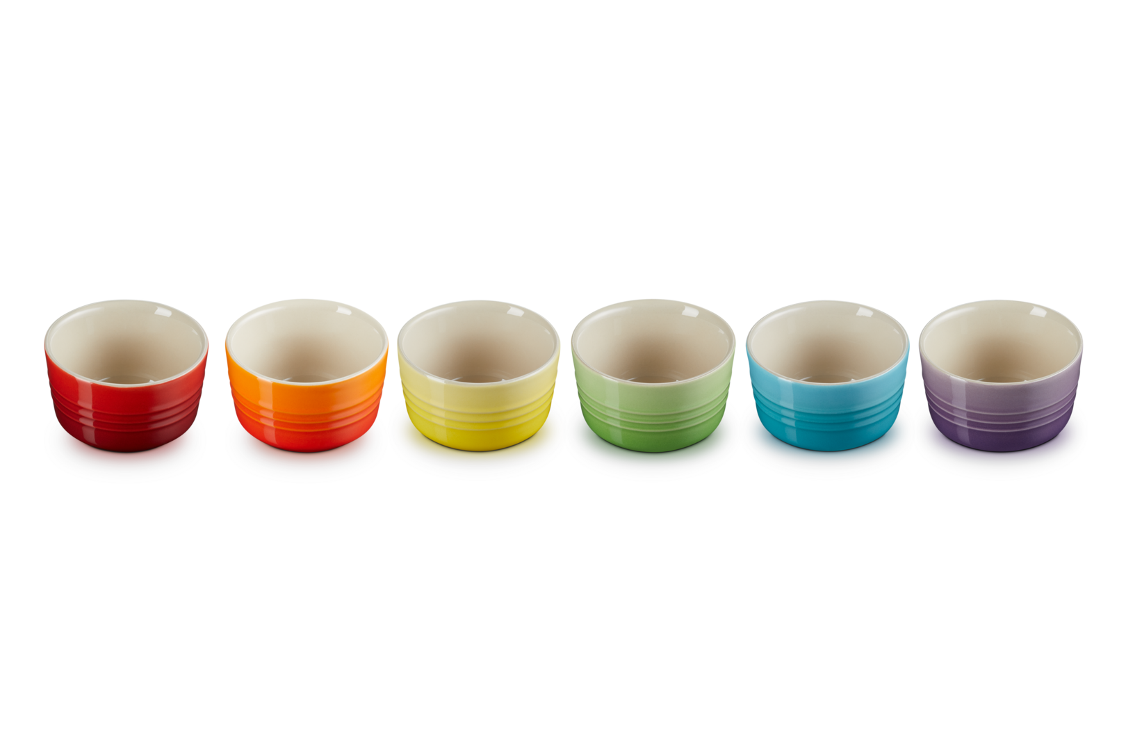 Stoneware Rainbow Set of 6 Mini Ramekins