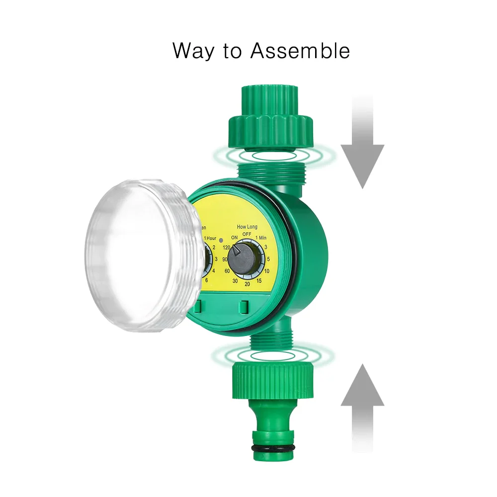 HULIANFU Outdoor Timed Watering Irrigation Controller Automatic Sprinkler Control Programmable Valve Hose Water Timer Faucet for Garden - Deanwangkt