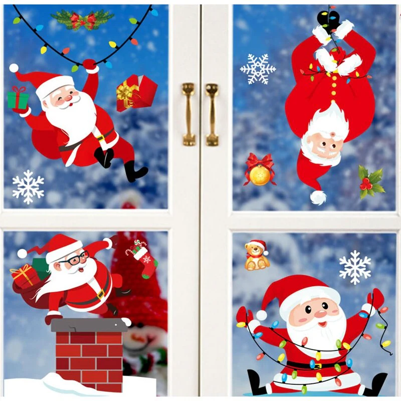 HULIANFU Wooden Christmas Door Wreath Oranments Wall Xmas Dec Merry Christmas Decor For Home  Happy New Year Naviidad Door Wreath - Deanwangkt