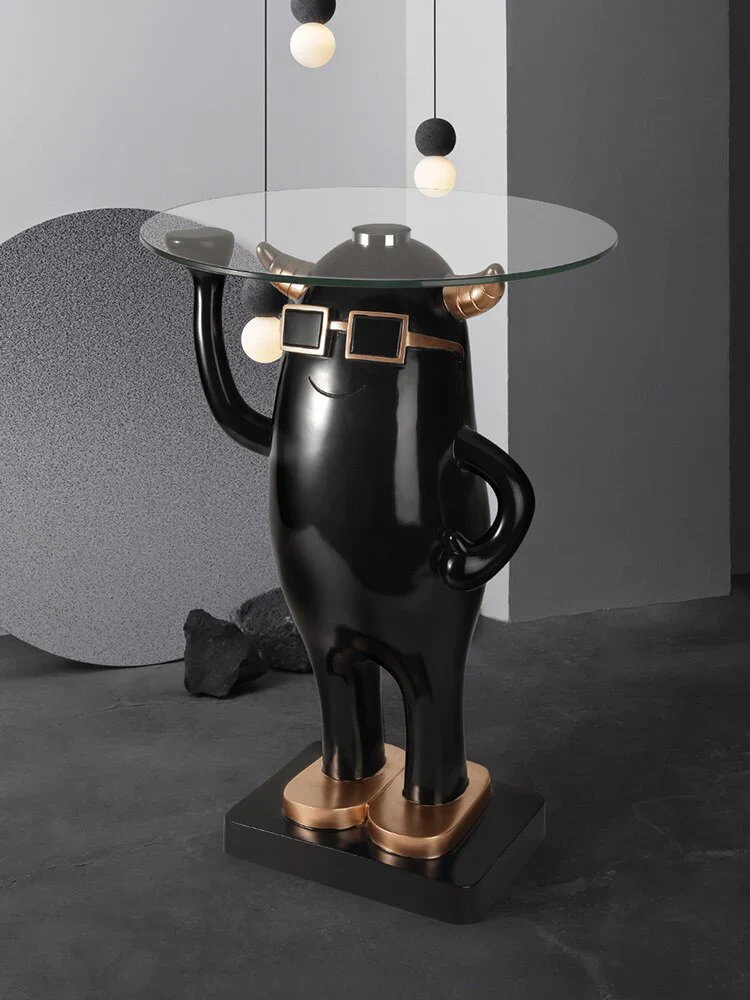 HULIANFU Nordic home decoration Creative Little Monster Landing Statue Large Landing ResinStatueTray Decoration SofaBedsideSmall TeaTable - Deanwangkt