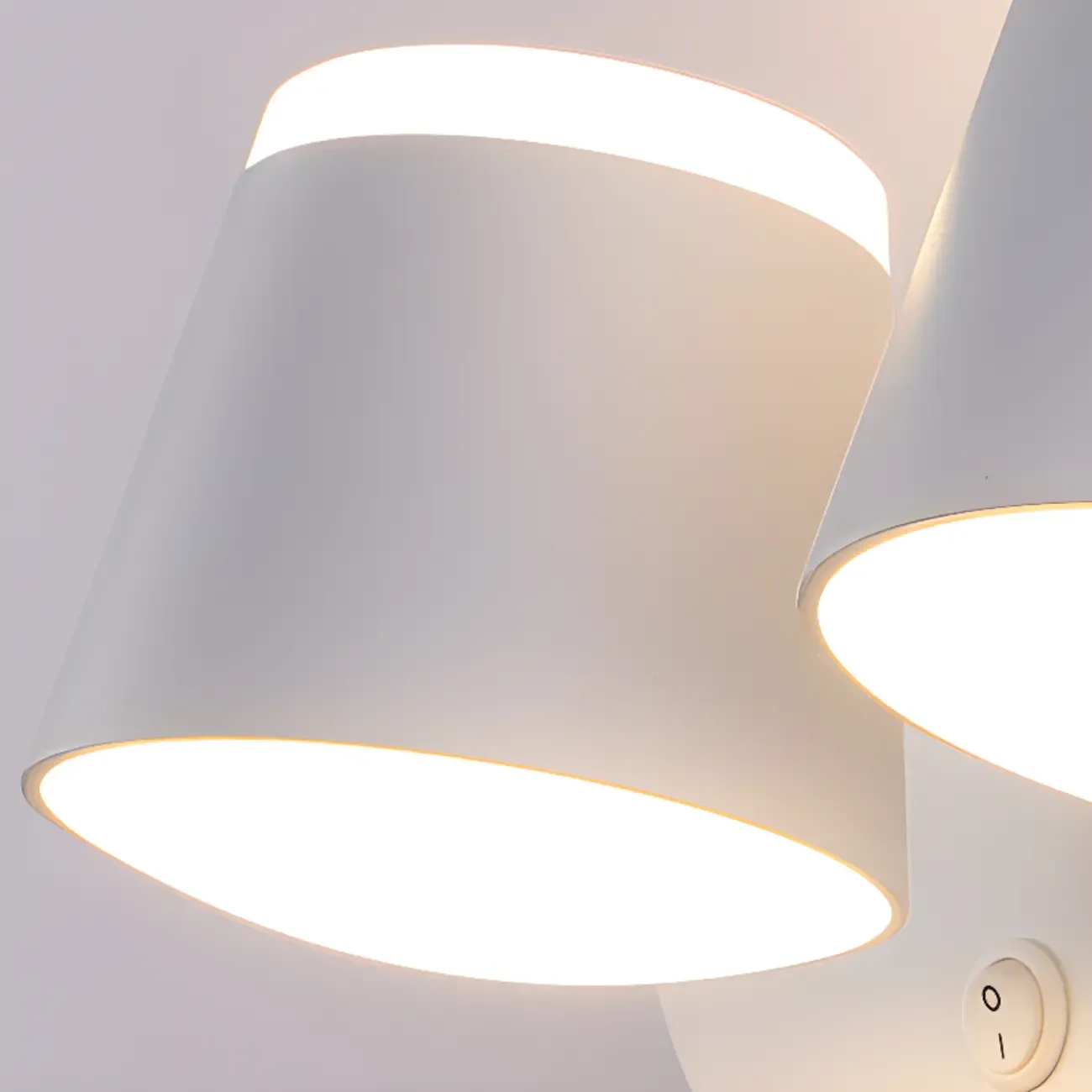 Modern Wall-Mounted Mini White Bathroom Vanity Light Fixture