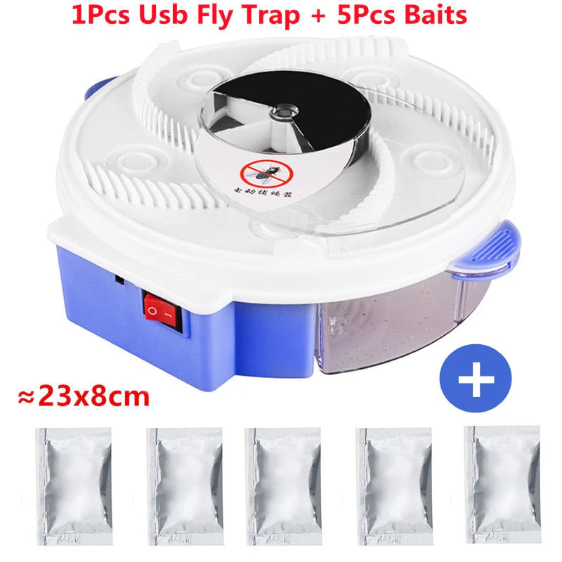 HULIANFU Upgraded Version USB Flytrap Automatic Pest Catcher Fly Killer Electric Fly Trap Device Insect Pest Reject Control Catcher - Deanwangkt