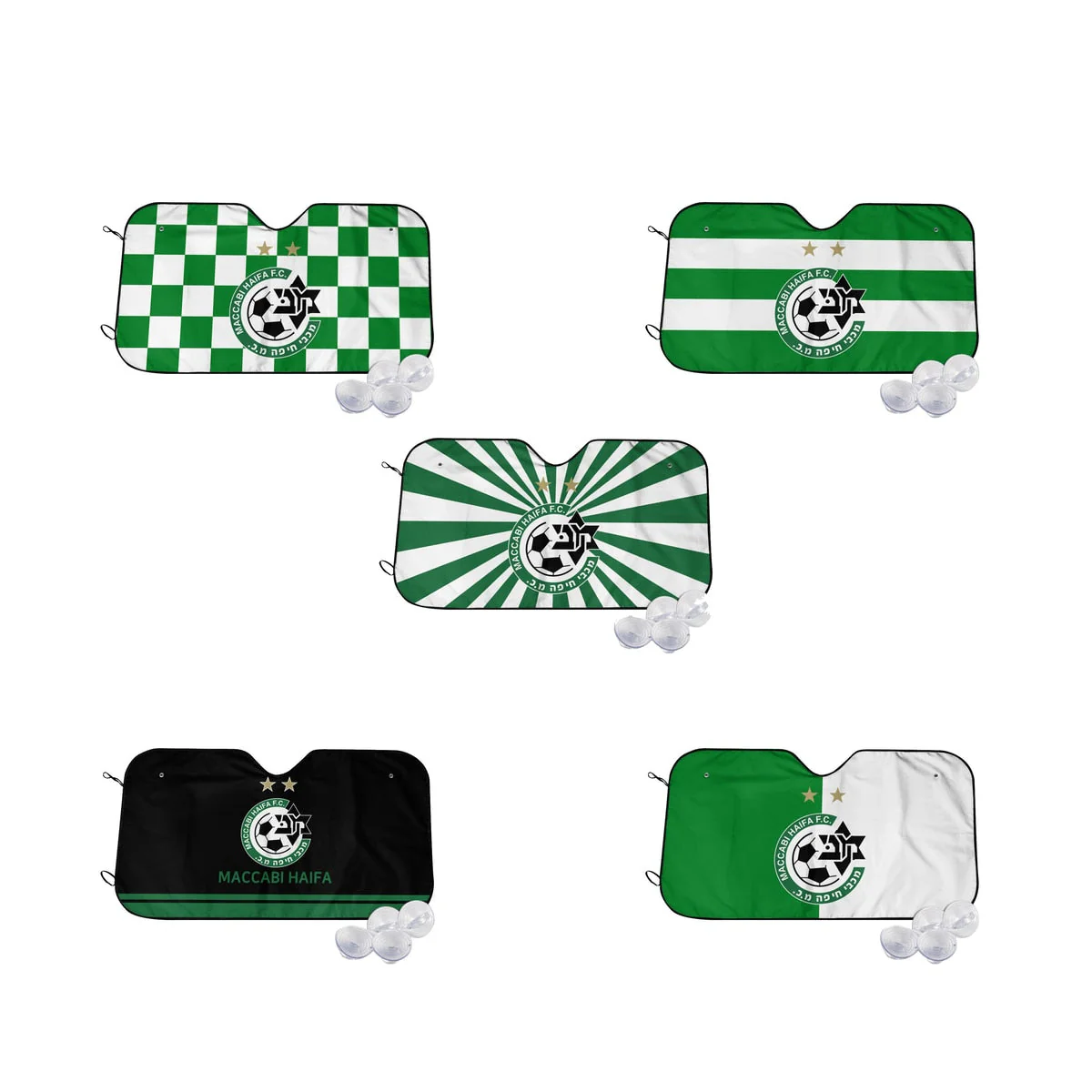 HULIANFU Israel Maccabi Haifa FC Car Windshield Sun Visor Can Effectively Block The Sun For Your Car - Deanwangkt