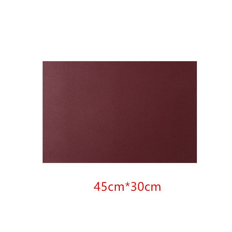 HULIANFU Rectangular Table Mat PU Leather Placemat  Waterproof Greaseproof  Pad Kitchen for Dining Anti-Scalding Insulation - Deanwangkt