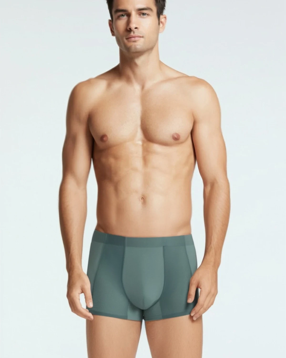60S Modal Mulberry Silk Blend Gusset Mesh Quick-Dry Men's Boxer Briefs, 3-Pack Air-Conditioning Shorts, Soft Stretch Seamless Underwear