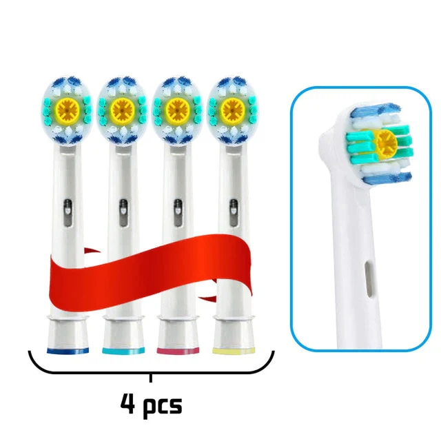 HULIANFU Oral B Electric Toothbrush Heads Replaceable Brush Heads For Oral B Electric Advance Pro Health Triumph 3D Excel Vitality 4pcs - Deanwangkt