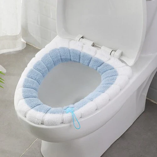 HULIANFU NEW Toilet Seat Mat Set Bathroom Universal Warm Soft Washable Closestool Mat Seat Case Winter Warmer Mat Pad Bidet Covers - Deanwangkt