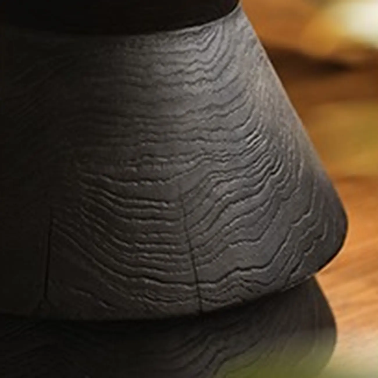 Small Round Modern Pine Wood Side Table with Drum Base