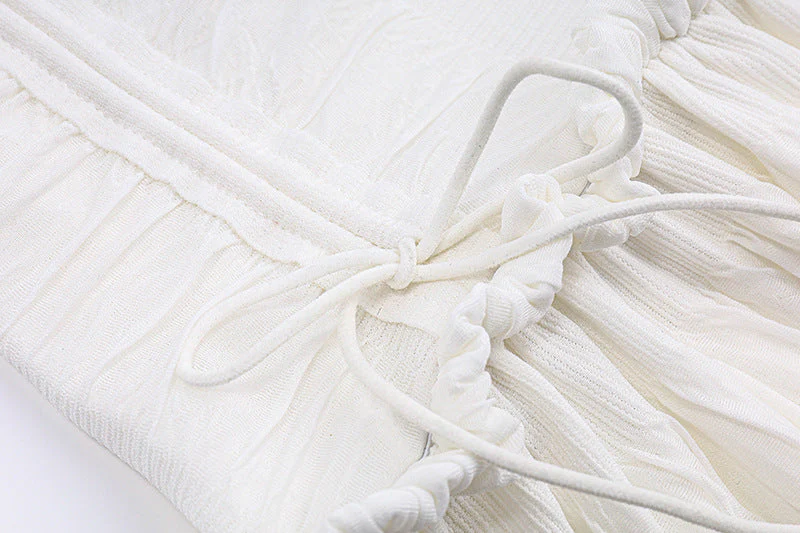 Hulianfu y2k Aesthetic Grunge Fairy Core Dress Summer Clothes for Women Short Sleeve Halter Mini Dresses Kawaii Sweet 2000s Ruffles Dress - Deanwangkt