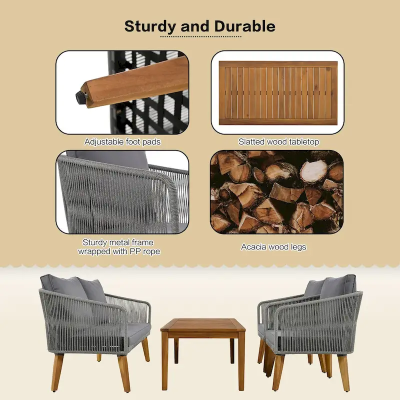 4-Piece Patio Conversation Set