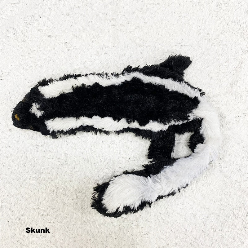 HULIANFU New Cute Plush Toys Squeak Pet Wolf Rabbit Animal Plush Toy Dog Chew Squeaky Whistling Involved Squirrel Dog Toys - Deanwangkt