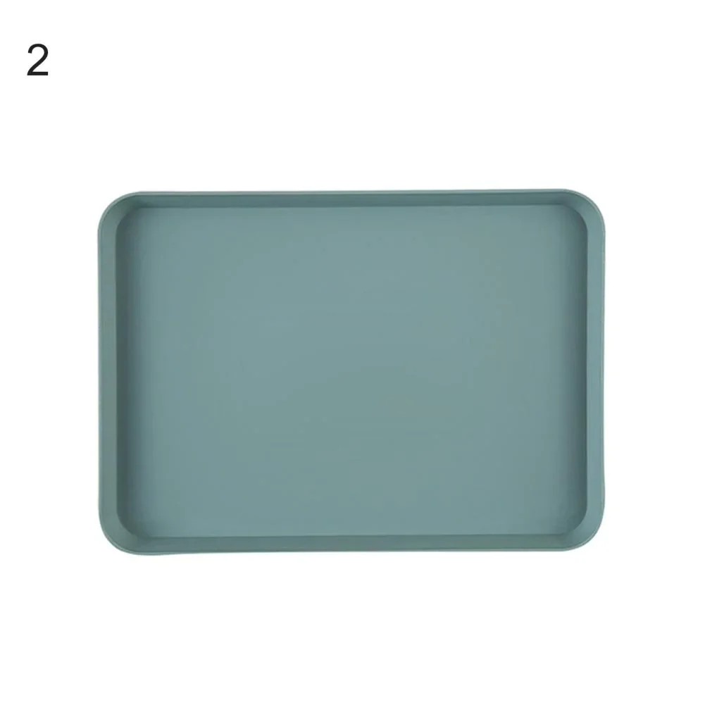 HULIANFU Nordic Simple Rectangular Fruit Dessert Plastic Storage Tray Kitchen Supplies Fruit Plate Restaurant Hotel Bread Pans Tray - Deanwangkt