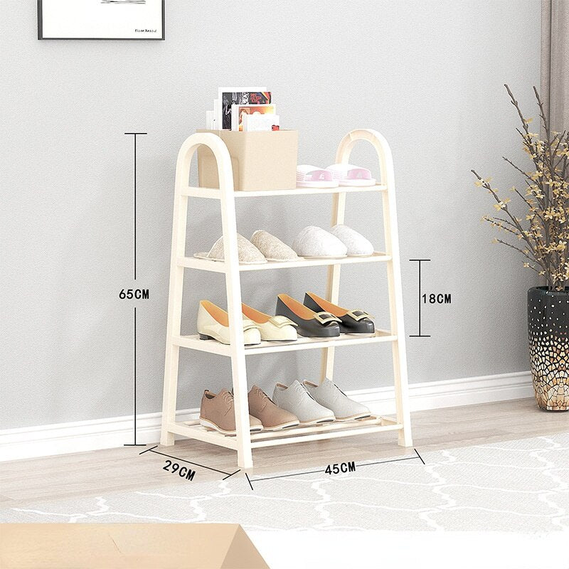 HULIANFU Shoe rack creative light luxury wind dust-proof storage shoe rack dormitory stainless steel - Deanwangkt
