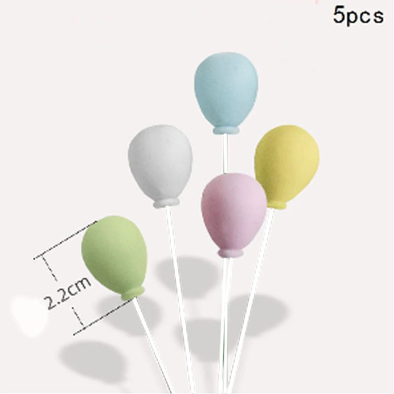 HULIANFU Soft Clay Number Balloon Cake Birthday Topper 1st Birthday Party Decorations Kids Baby Shower Girl  Happy Birthday Cake Topper - Deanwangkt