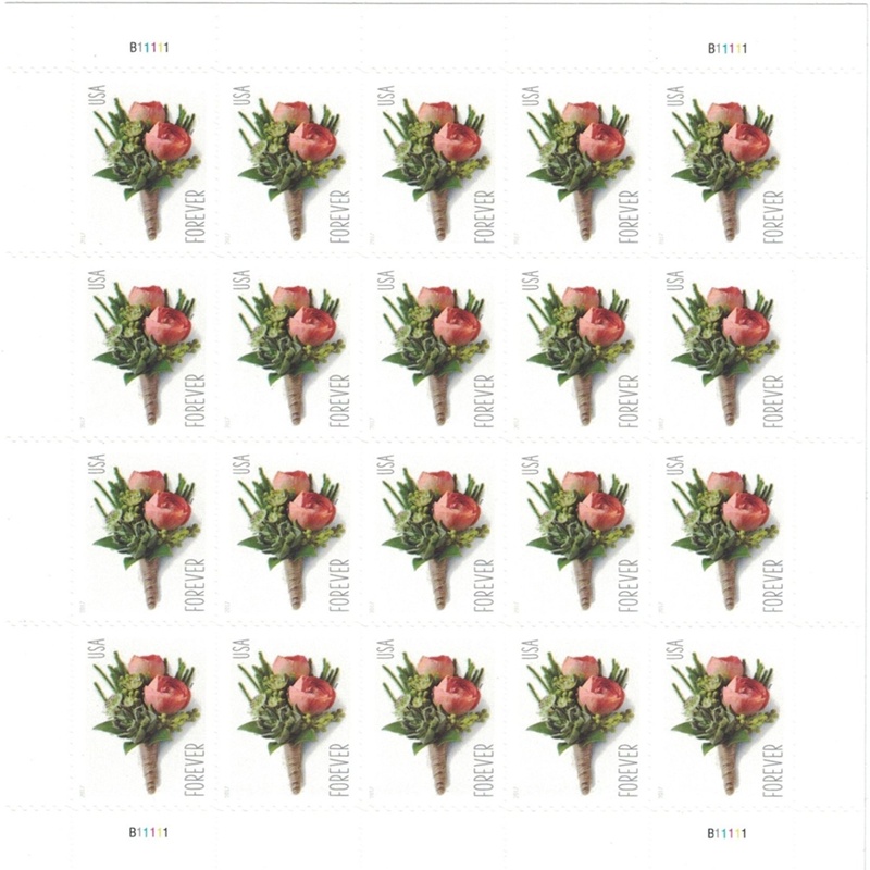 Celebration Boutonniere 2017, (Sheet of 20) - TWENTYSTAMPS