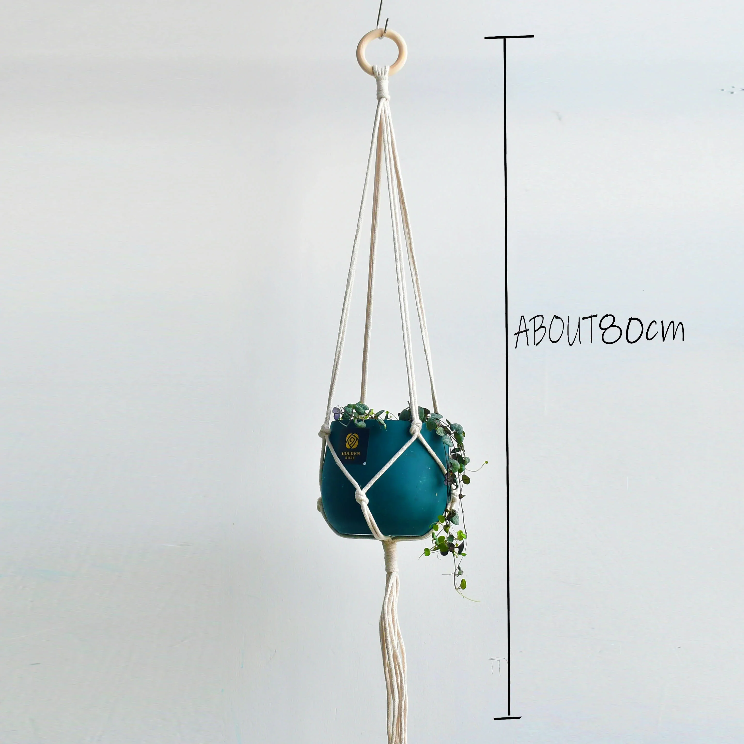 HULIANFU New arrival good quality handmade macrame plant hanger, pot holder  pot hanging  pot tray for garden for home - Deanwangkt