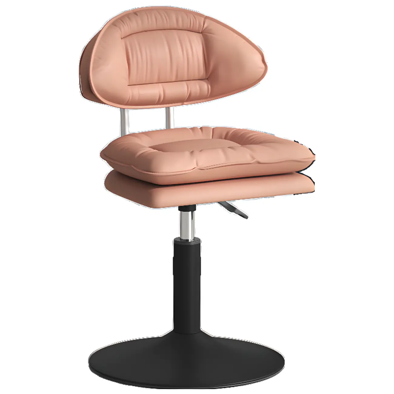 Modern Low Back Bar Chair Adjustable Swivel PU Leather