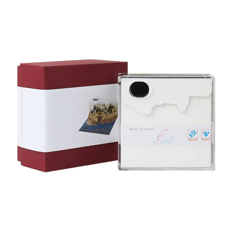 HULIANFU Omoshiroi Block 3D Memo Pads Novelty Famious Movie Building Harry Design New Year Christmas Gift - Deanwangkt