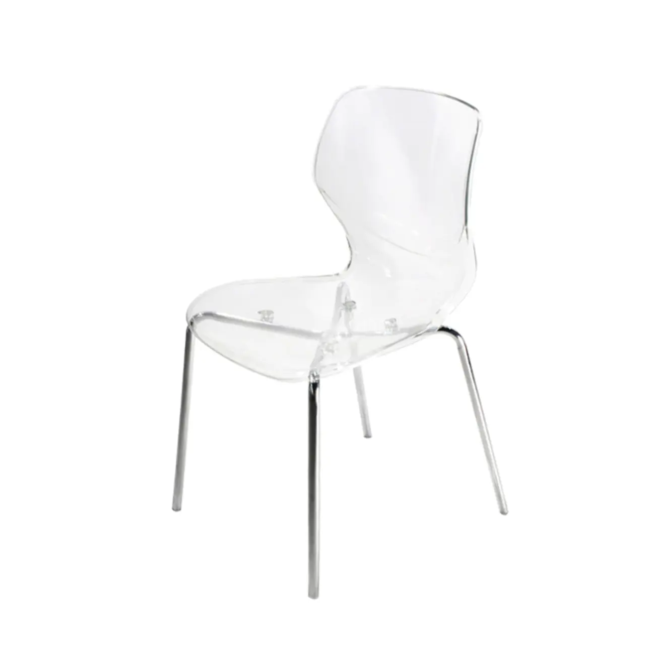 Modern Wingback Plastic Acrylic Dining Chair