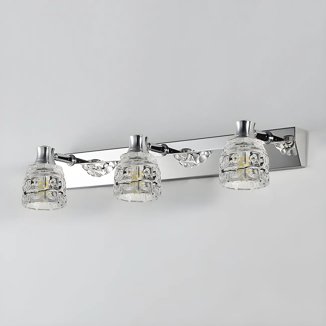 Modern Chrome Crystal Bathroom Vanity Light