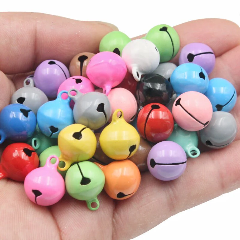 HULIANFU  15PCS Beautiful Metal Bells Loose Beads Jingle Bell For Christmas Party Crafts Decoration DIY Make Earrings Pendants Material - Deanwangkt