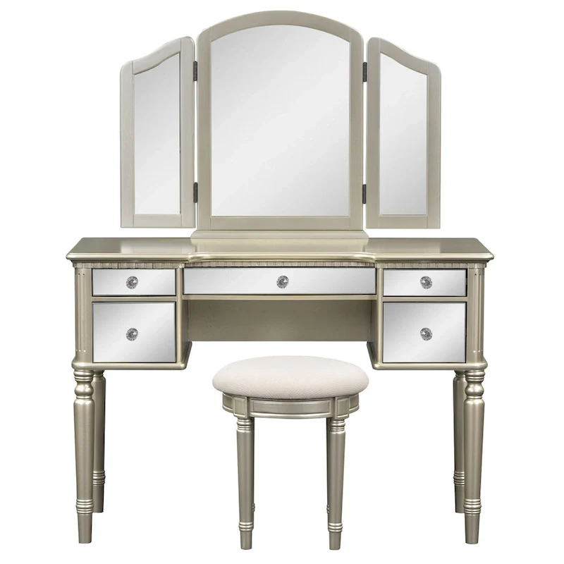 Laro Wood Vanity Set with Mirror by