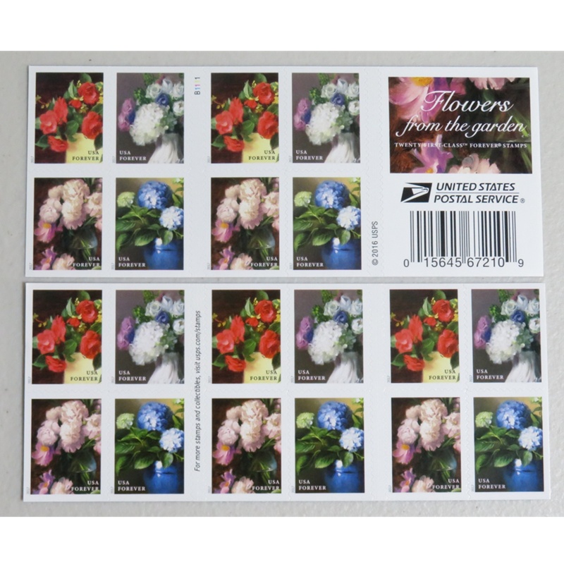 Flowers From The Garden 2017, (Book of 20) - TWENTYSTAMPS