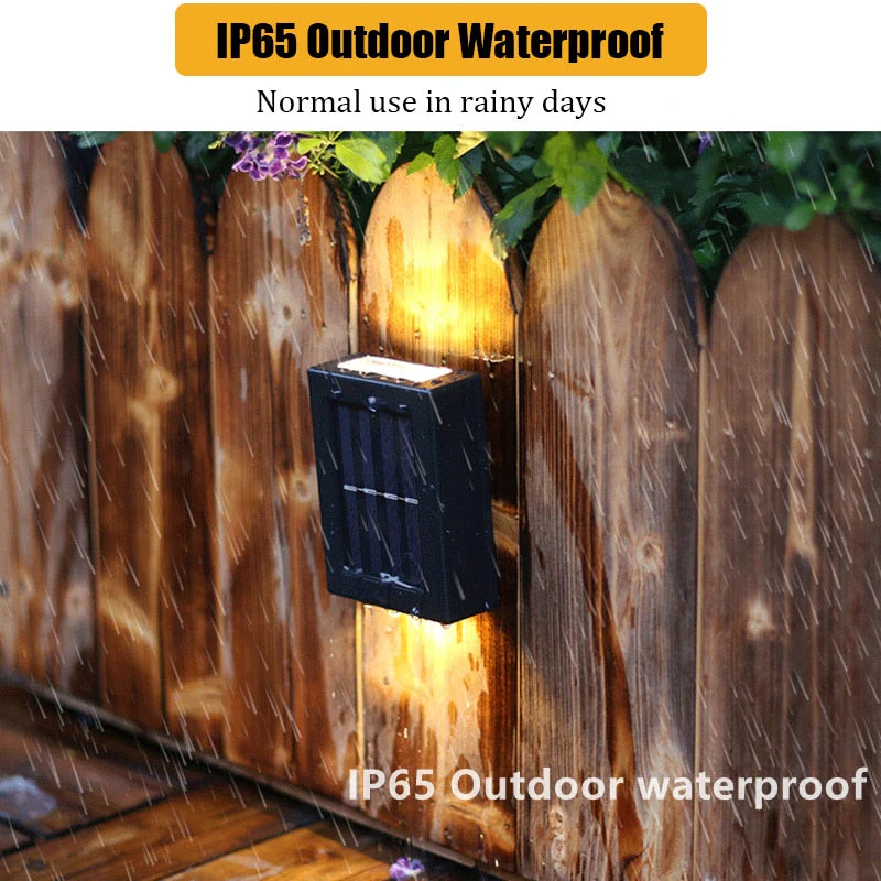 HULIANFU Smart Solar LED Outdoor Light Waterproof Garden Decor Lamps for Balcony Courtyard Street Wall Light Garden Outdoor Solar Lamp - Deanwangkt