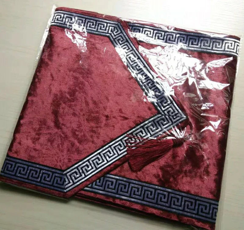 HULIANFU New Chinese high-end tablecloth flag shoes cabinet cover cloth European velvet bed runner simple color table cloth - Deanwangkt