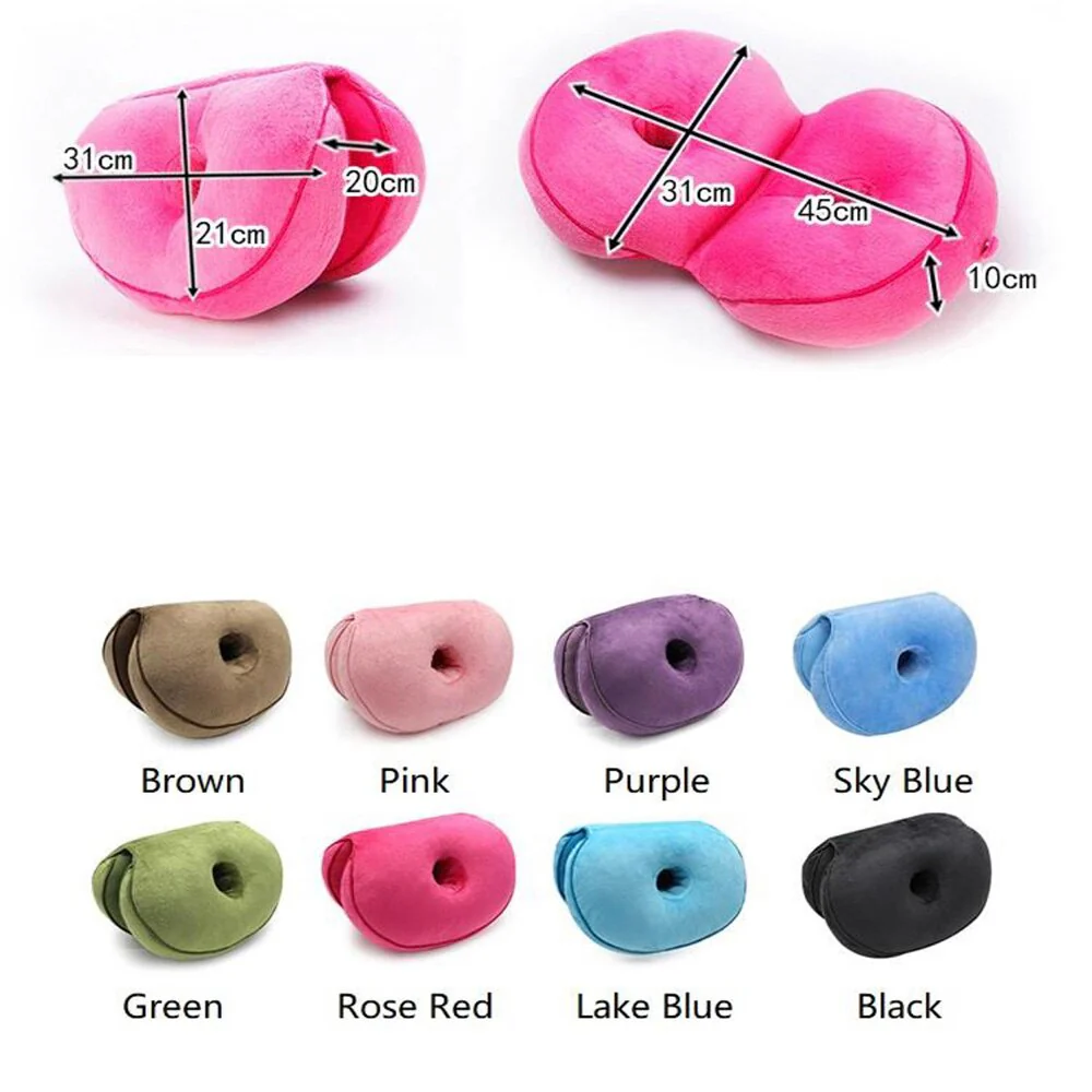 HULIANFU Seat Cushion Multifunctional Dual Comfort Memory Foam of Hip Lift Seat Cushion 8 Colour Beautiful Butt Latex Seat Cushion - Deanwangkt