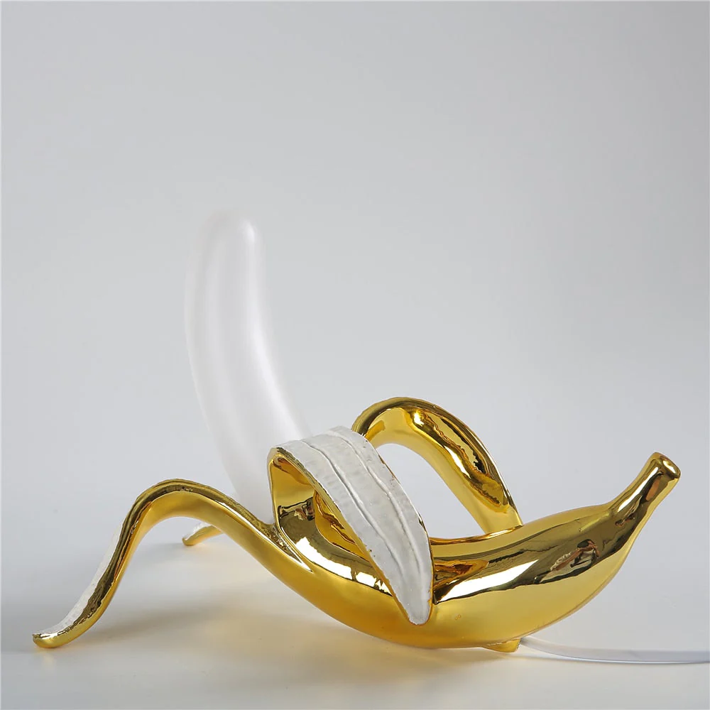 HULIANFU 2026  Table Lamp Italy Banana Desk Lamp Night Lights Led Bedroom Bedside Living Room Glass Modern Home Decor Lighting Fixtures - Deanwangkt