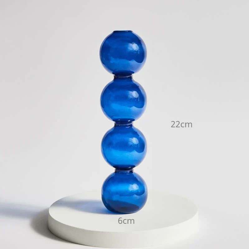HULIANFU Nordic Creative Glass Bubble Vase Flower Arrangement Spherical Art Flower Ornaments Vases Decoration Home Birthday Gift - Deanwangkt