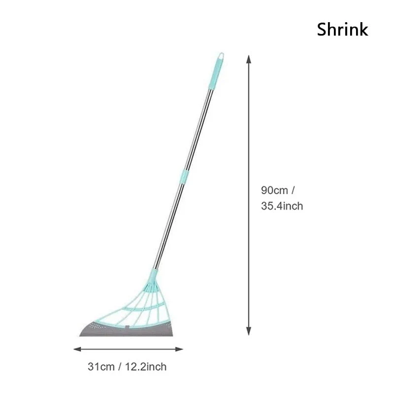 HULIANFU Magic Broom Rubber Hand Push Sweeper Floor Wiper Squeegee for Floor Cleaning Floor Squeegee Sweeping Brush Pet Hair Broom - Deanwangkt