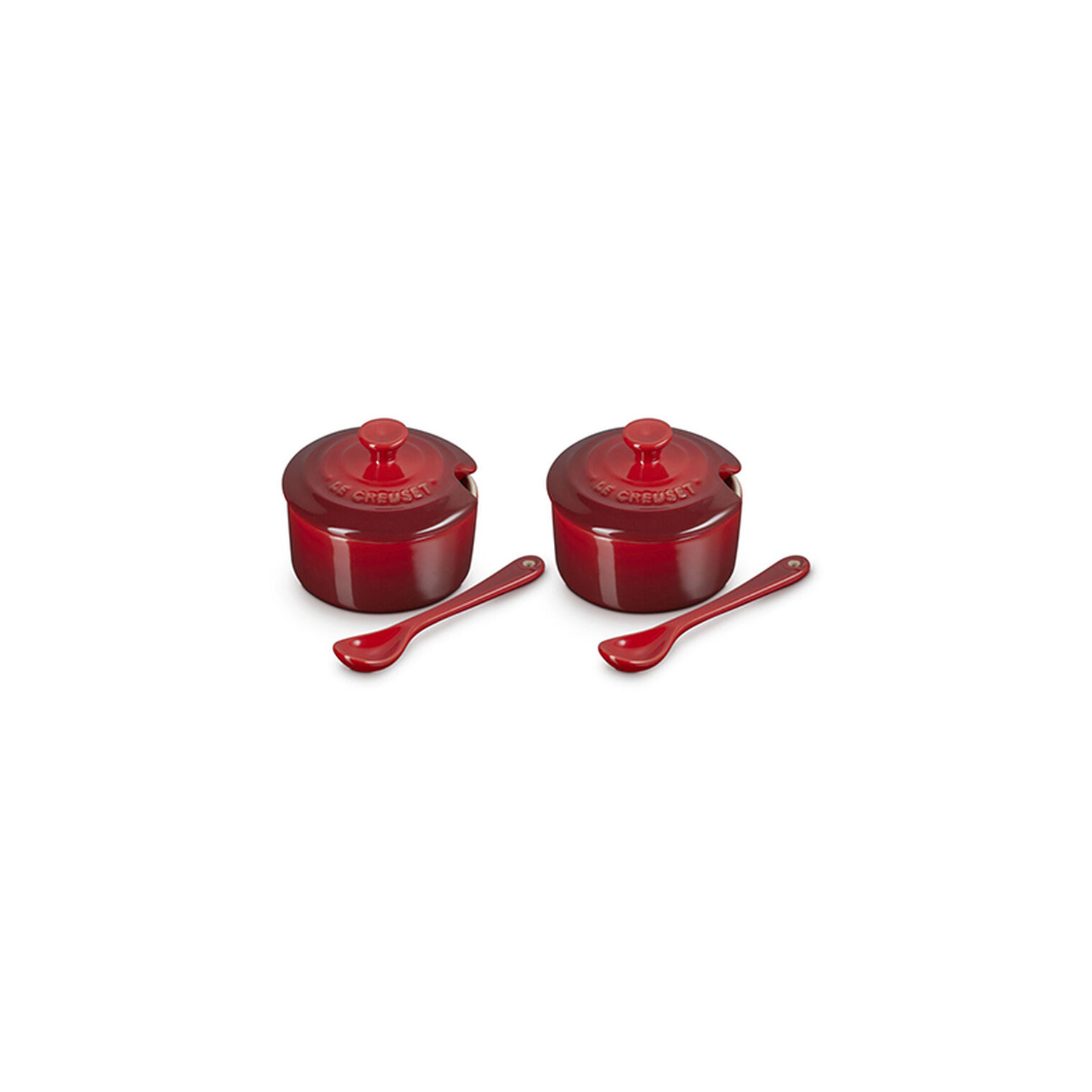 Condiment Pot with Spoon, Set of 2