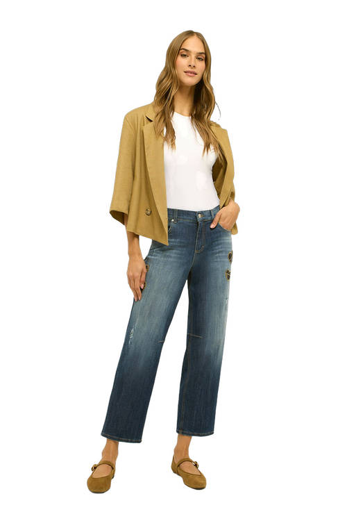 Barrel Jeans Damen im Capsule Wardrobe Stil mit Relaxed Fit und sommerlichem Outfit