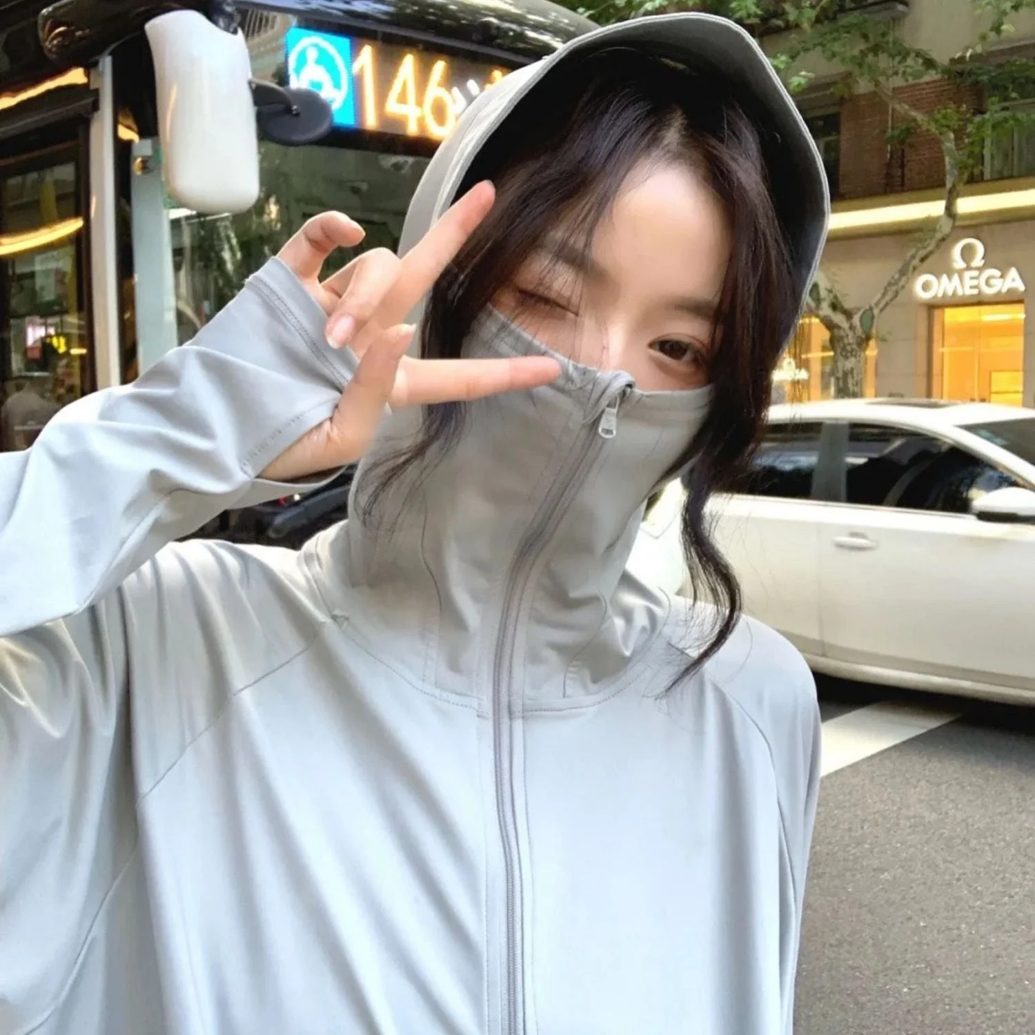 Hulianfu Sun-proof Jackets Women Hooded Casual Summer Fashion Thin Chic Loose Sporty Korean Style 6 Colors All-match Breathable Simple - Deanwangkt