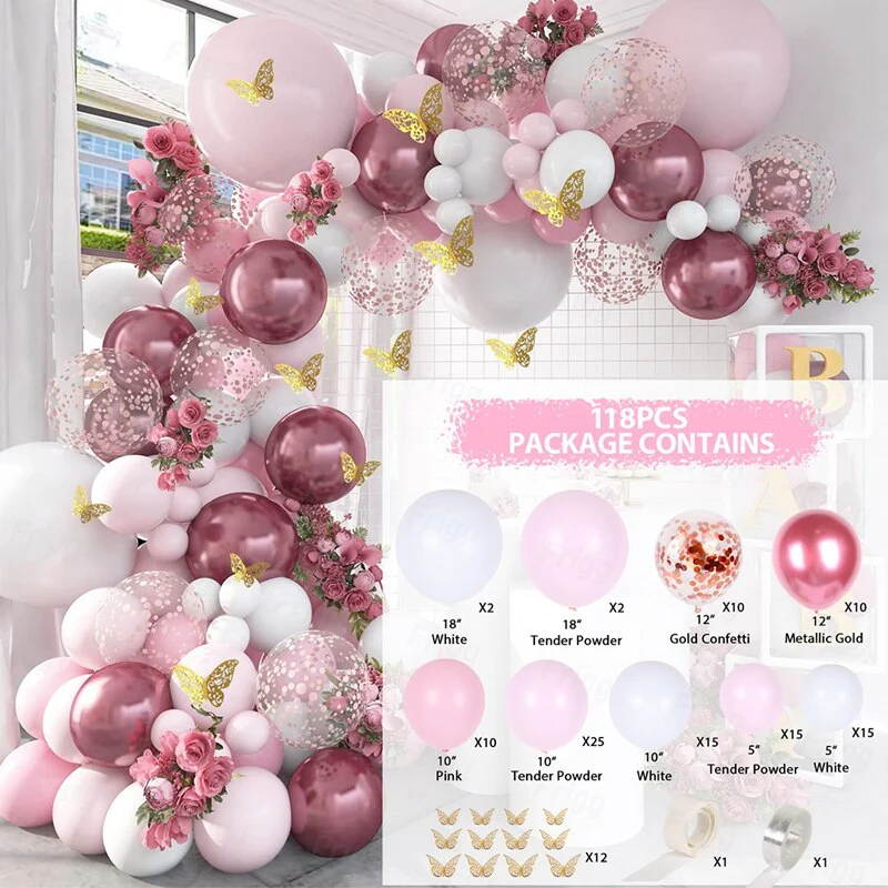HULIANFU QIFU Macaron Balloons Garland Latex Ballons Arch Happy Birthday Party Decor Kids Adult Wedding Baloon Chain Baby Shower Balon - Deanwangkt