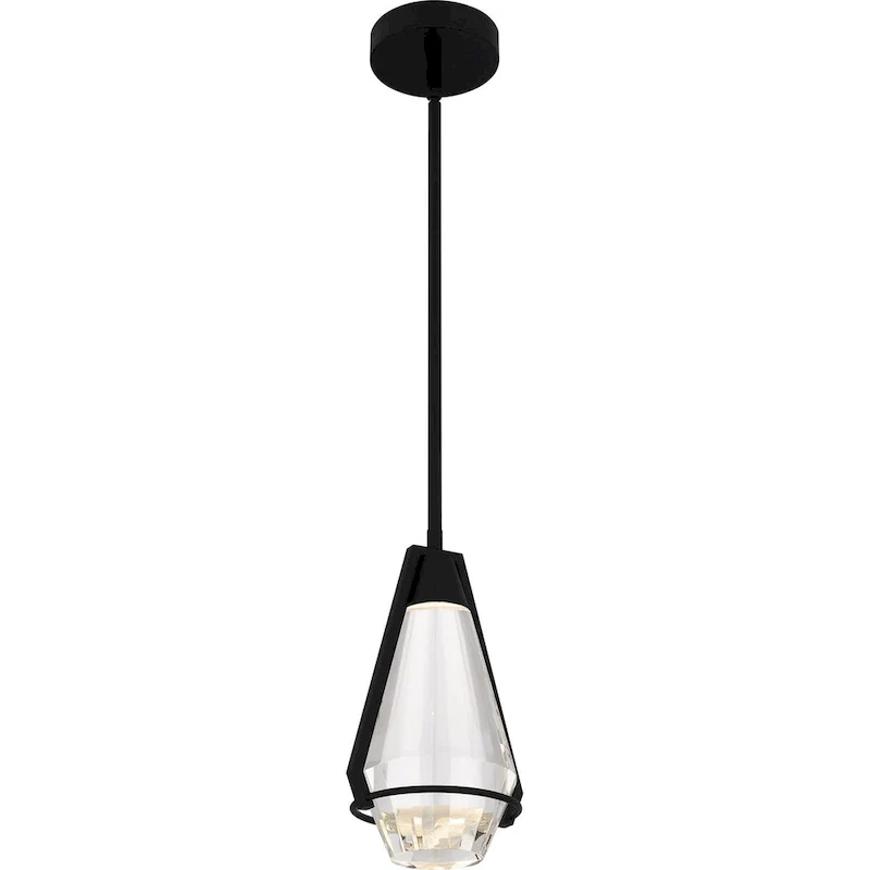 Luca Integrated LED Matte Black Mini Pendant
