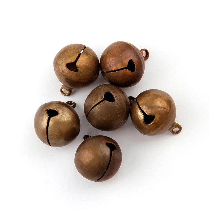 HULIANFU 2026  Bronze Metal Jingle Bells Loose Beads Festival Party Decoration/Christmas Tree Decorations/DIYCrafts Accessories - Deanwangkt
