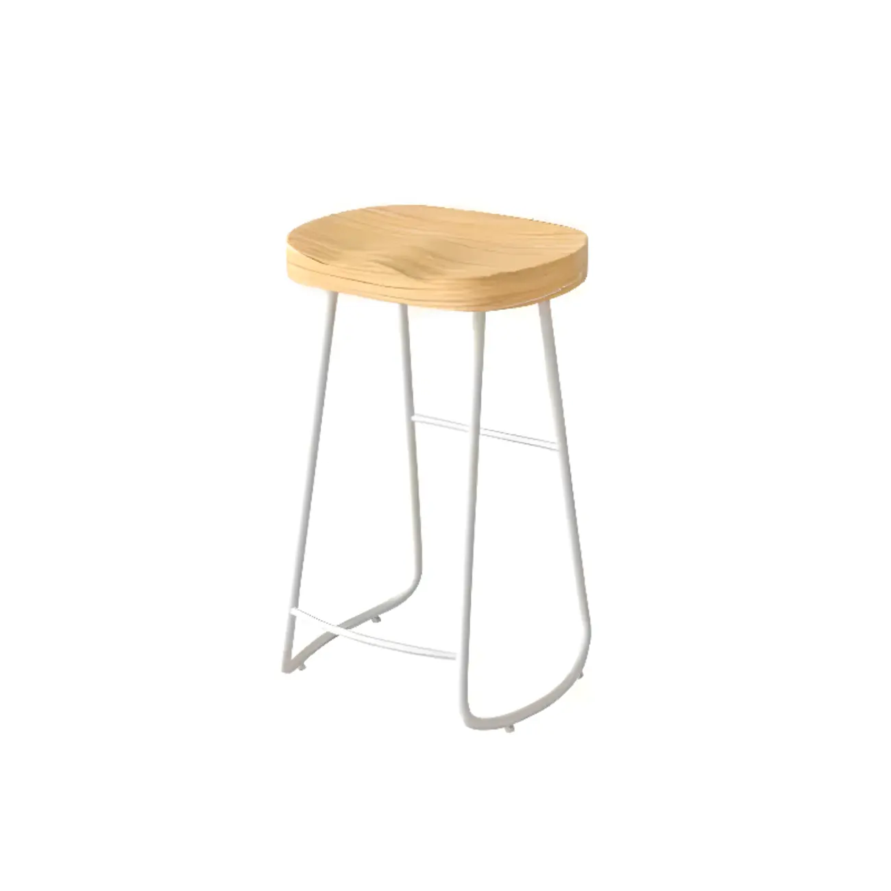 Modern Natural Wood Counter Height Bar Stools