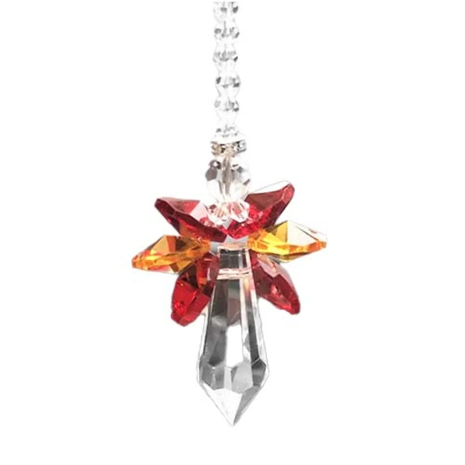 HULIANFU Modern Rainbow Crystal Angel Chakra Suncatcher Charm Window Door Wind Chimes Living Room Hanging Decorations Car Pendant - Deanwangkt