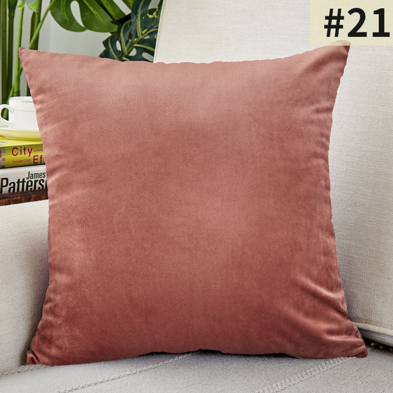HULIANFU Super Soft Cushion Cover Velvet Pillow Cover For Sofa Living Room Housse De Coussin 30x50cm Decorative Pillows Nordic Decoration - Deanwangkt