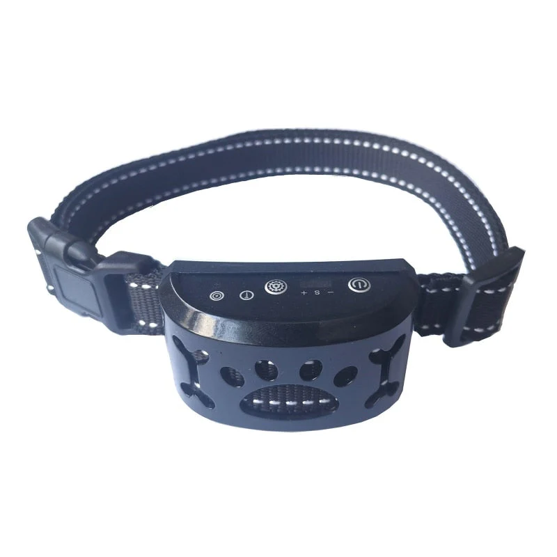 HULIANFU Rechargeable Dog Bark Collar Waterproof Pet Anti Bark Collar Stop Barking Device No Harm Control for Pet Dog Trainning Collars - Deanwangkt