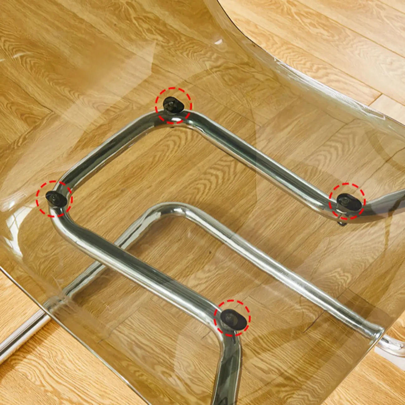 Modern Armless Plastic & Acrylic Dining Chair