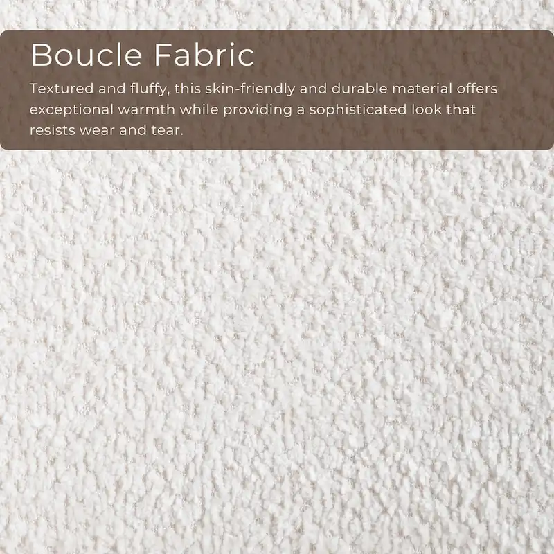 Beau I Mid-century 2-Pack Walnut Dining Chair Set with Boucle Seats