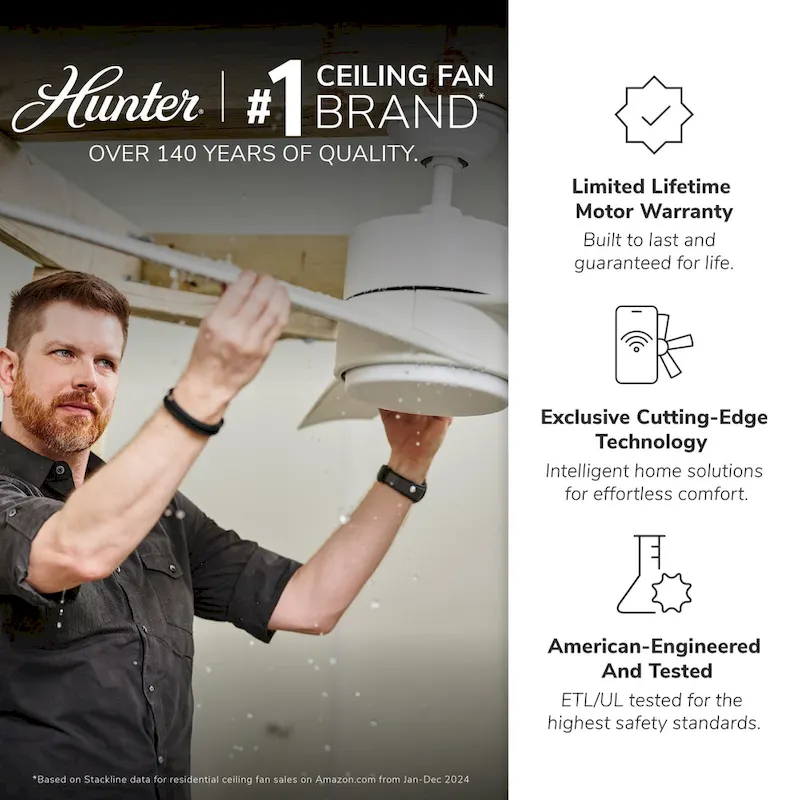 Hunter 42  Builder Ceiling Fan with LED Light Kit and Pull Chain