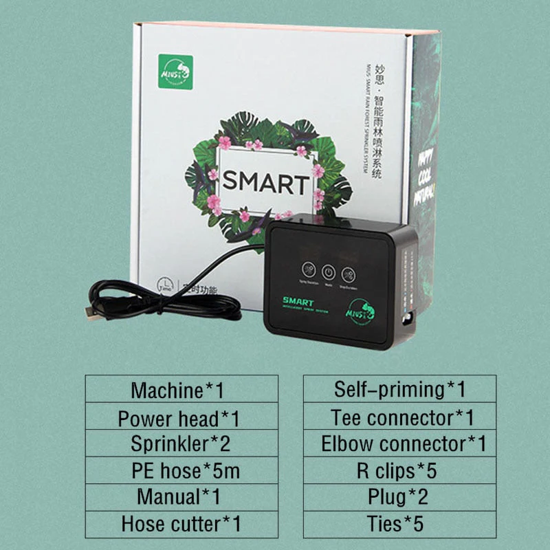 HULIANFU Intelligent Reptile Fogger Electronic Humidifier Timer Automatic Mist System Rainforest Water Spray Control Sprinkler Terrariums - Deanwangkt