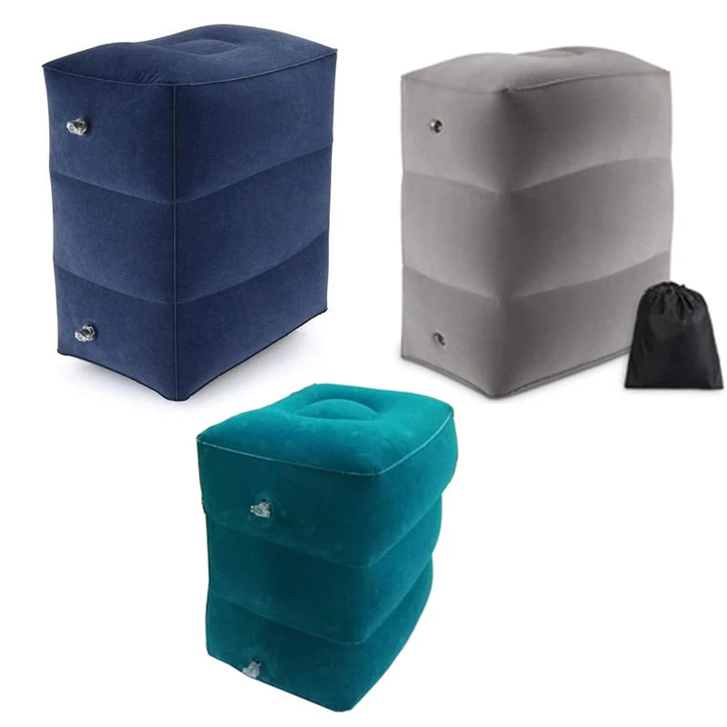 HULIANFU PVC Kids Flight Sleeping Footrest Pillow Resting Pillow On Airplane Car Bus Pillow Inflatable Travel Foot rest Pillow Foot Pad - Deanwangkt