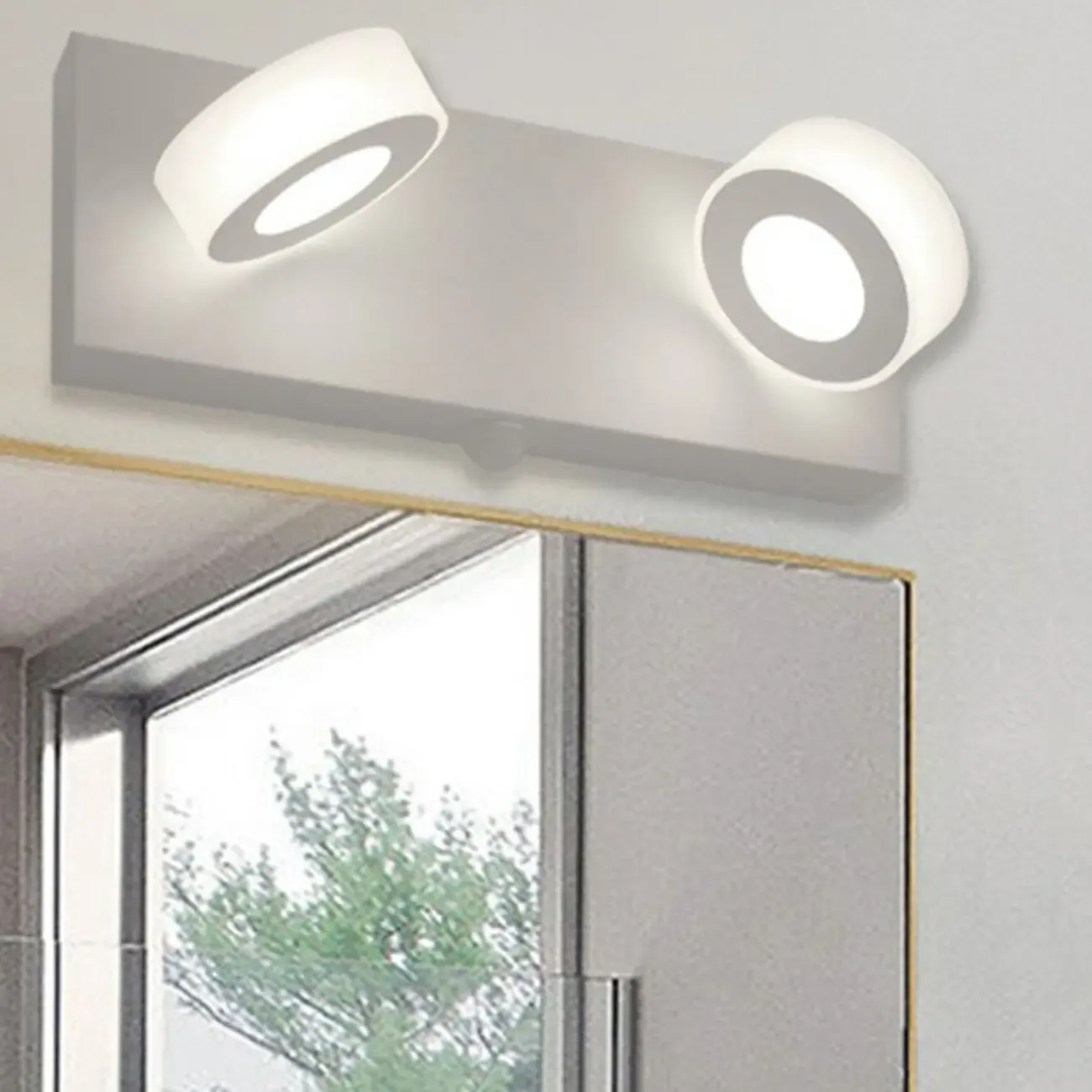 Modern LED Bathroom Vanity Light with Geometric design